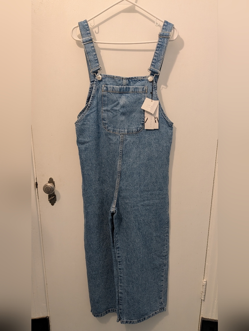Zara Light Blue Denim Overalls with Tags